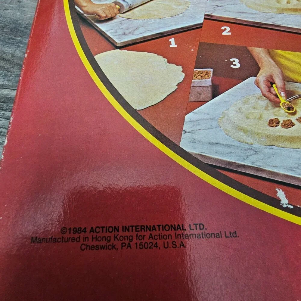Action Vintage 1984 Perogie Maker Pasta Mold 2 Piece Set New As Seen On TV